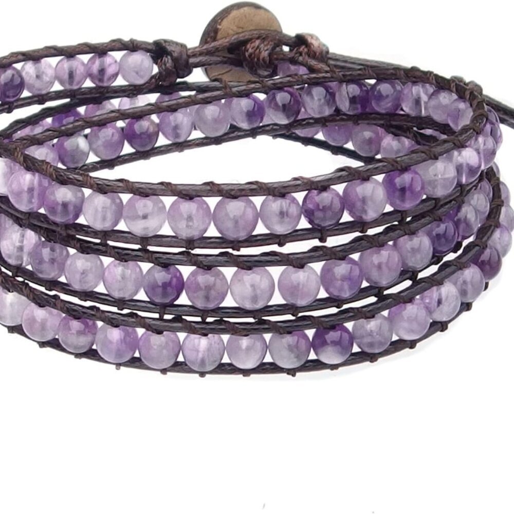 Genuine Stone s for Women Natural Crystal Beaded 2/3/5 Adjustable Bohemian Brace